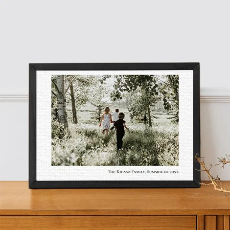 Personalized Photo and Text Customized Photo Printed Rectangle Horizontal Canvas Frame