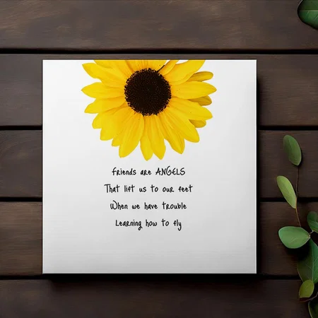 Sunflower Designed Customized Photo Printed Square Canvas Frame
