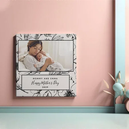 Mother's Day Photo Customized Photo Printed Square Canvas Frame