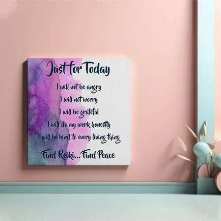 Blue Purple Watercolor Customized Photo Printed Square Canvas Frame