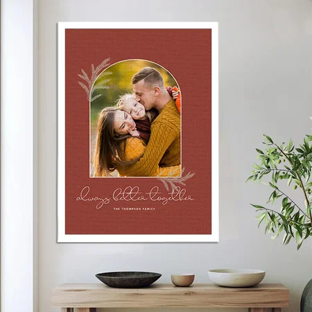 Better Together Family Photo Customized Photo Printed Rectangle Vertical Canvas Frame
