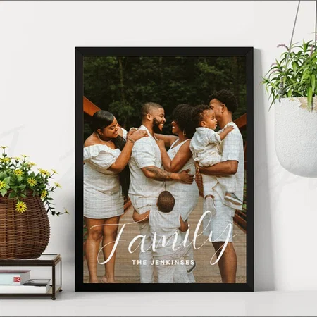 Family Life Personalized Photo Customized Photo Printed Rectangle Vertical Canvas Frame