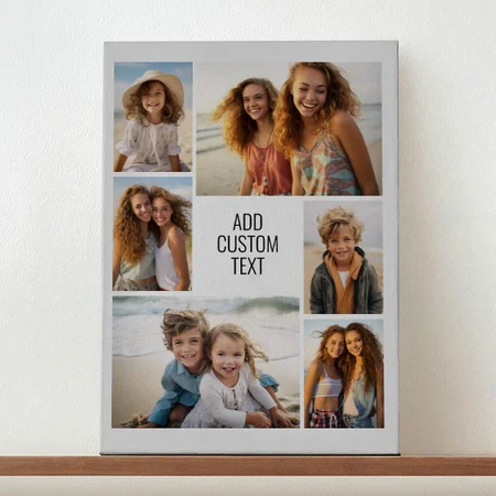 6 photo collage Customized Photo Printed Rectangle Vertical Canvas Frame
