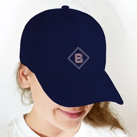 Name Initials Customized Printed Baseball Cap with Adjustable Strap for Men & Women