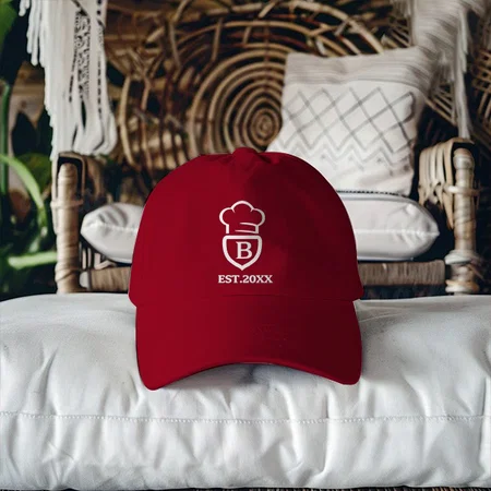 Name Initials Customized Printed Baseball Cap with Adjustable Strap for Men & Women