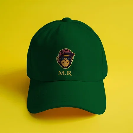 Name Initials Customized Printed Baseball Cap with Adjustable Strap for Men & Women