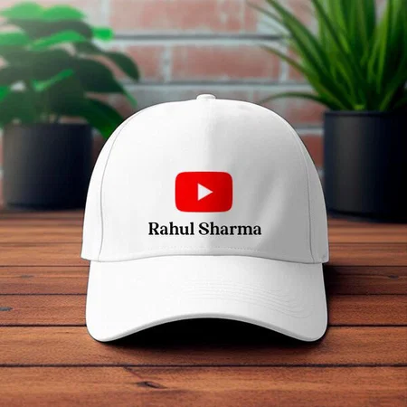 YouTube Channel Customized Printed Baseball Cap with Adjustable Strap for Men & Women