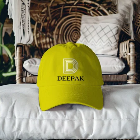 Monogram Name Customized Printed Baseball Cap with Adjustable Strap for Men & Women