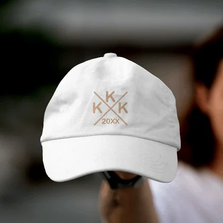 Name Initials Customized Printed Baseball Cap with Adjustable Strap for Men & Women