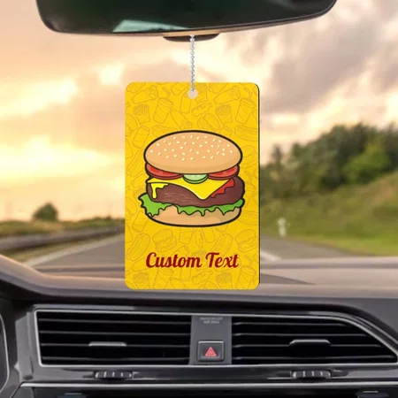 Cheeseburger Customized Printed Car Hanging