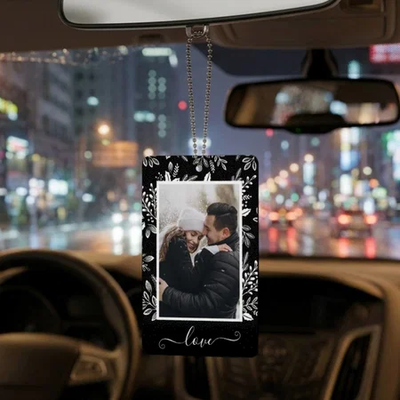 Love Photo Customized Printed Car Hanging