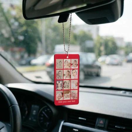 12 Photo One Of A Kind Customized Printed Car Hanging
