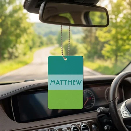 Wide Stripes Custom Monogram Customized Printed Car Hanging
