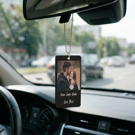 Couple Photo Valentine's Day Customized Printed Car Hanging