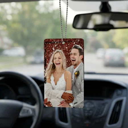 Wedding Photo Customized Printed Car Hanging
