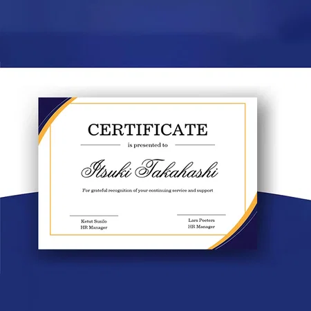 White Certificate of Appreciation Template Customized Horizontal Landscape Certificate