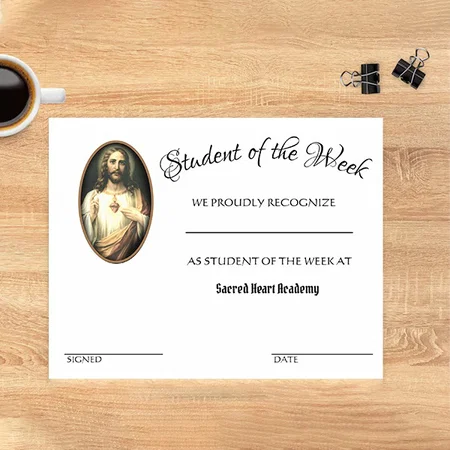 Achievement Award School Certificate Customized Horizontal Landscape Certificate