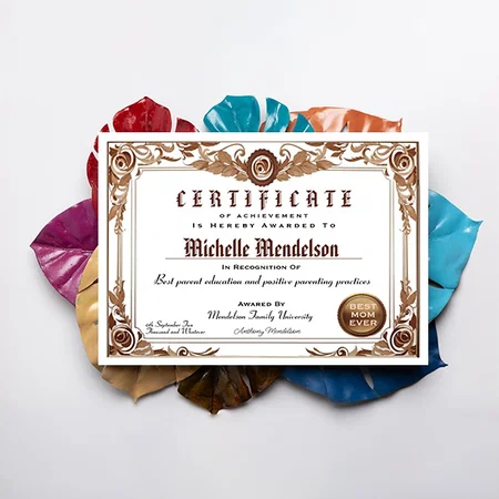 Professional Classic Diploma Certificate Customized Horizontal Landscape Certificate