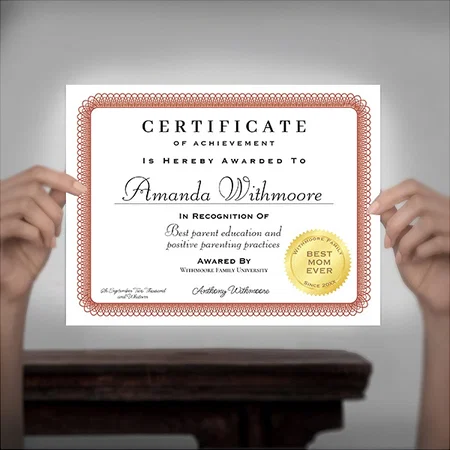 White Red Certificate of Appreciation Template Customized Horizontal Landscape Certificate