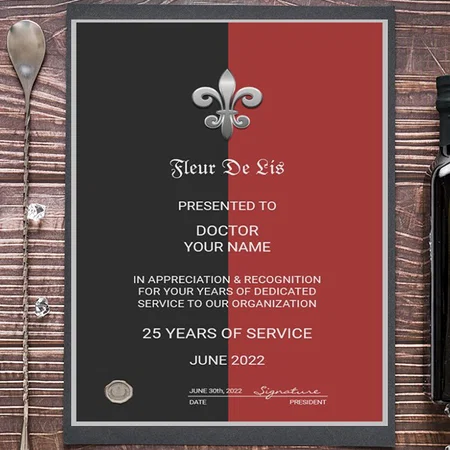 Red Black Certificate Of Achievement Customized Vertical Portrait Certificate