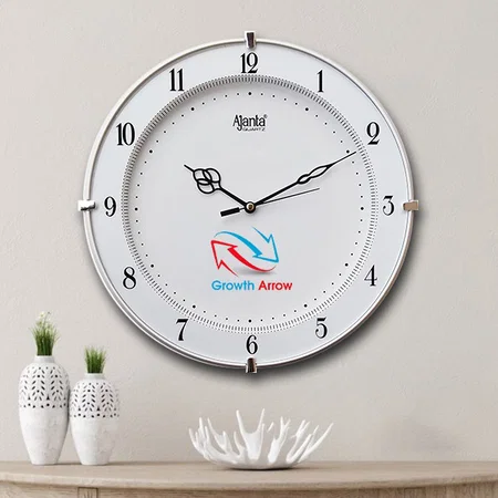 Customized Ajanta Plastic Abstract Wall Clock - 28 X 28 Cm