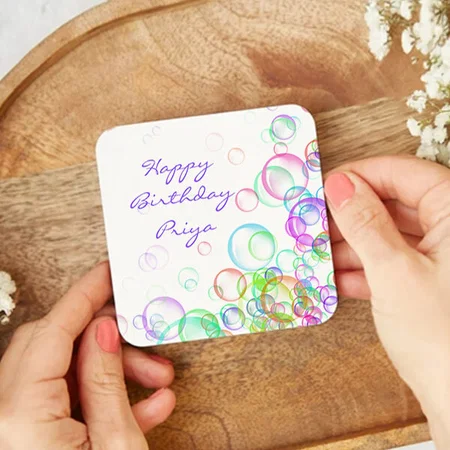 Soap Bubbles Drink Customized Photo Printed Tea & Coffee Coasters