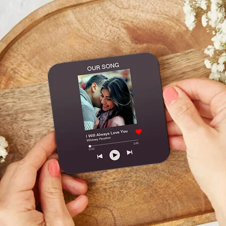 Music Player Photo Design Customized Photo Printed Tea & Coffee Coasters
