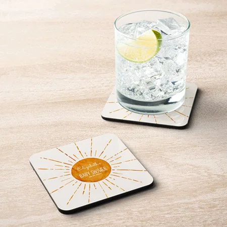 Sunshine Baby Shower Customized Photo Printed Tea & Coffee Coasters