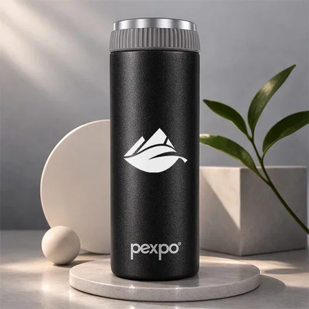 Black Customized Stainless Steel Vacuum Insulated Coffee Tumbler | Hot & Cold | Double Wall Flask | Leak Proof | Travel Mug for Office, Car - 500 ML