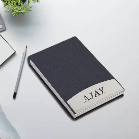 Black Customized Metal Card Holder