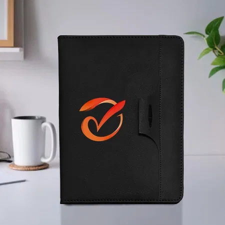 Black Customized Leather Notebook Diary