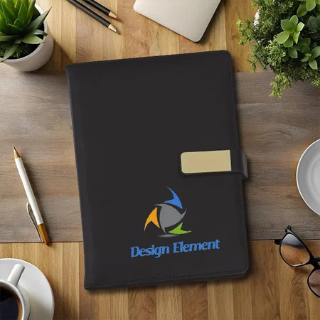 Black Customized Notebook Diary for Corporate Gifting