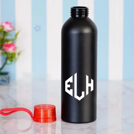 Black Customized Aluminium Matte Sports Bottle - 750 ML