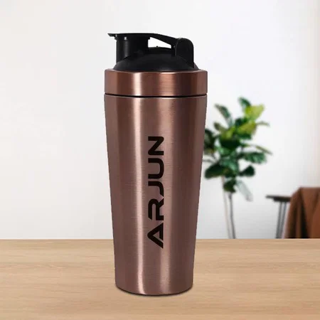 Copper Customized Stainless Steel Protein Shaker Bottle - 750 ML