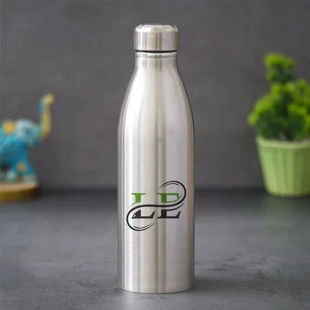 Silver Customized Stainless Steel Single Wall Bottle