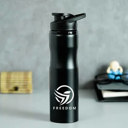 Black Customized Stainless Steel Bottle - 750 ML