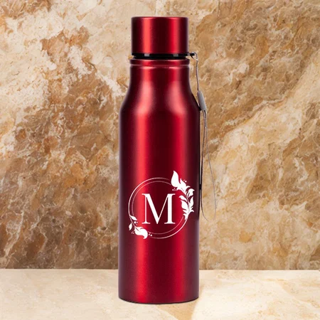 Red Customized Stainless Steel Bottle - 1000 ML