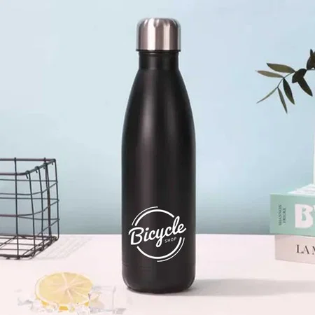 Black Customized Stainless Steel Hot & Cold Insulated Bottle - 1000 ML