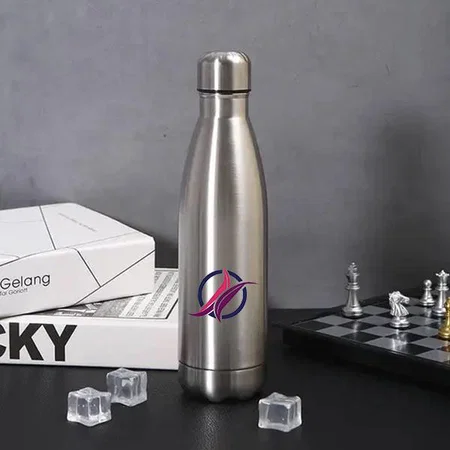 Silver Customized Stainless Steel Hot & Cold Insulated Bottle - 1000 ML