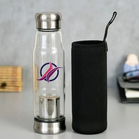 Customized Borosilicate Glass Tea Infuser Bottle - 500 ML