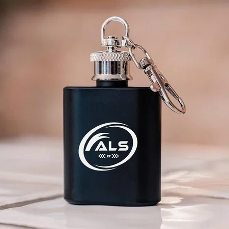 Black Customized Hip Flask with Dog Hook - 30 ML