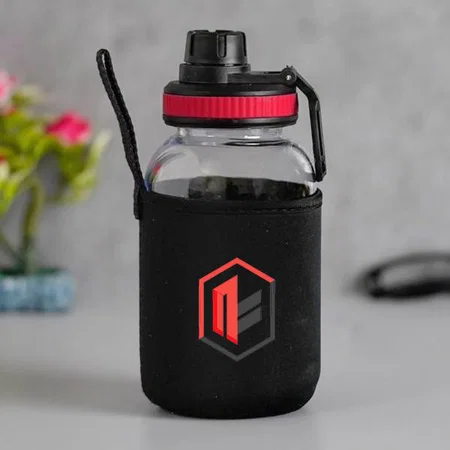 Red Customized Gym Shaker Water Bottle - 700 ML