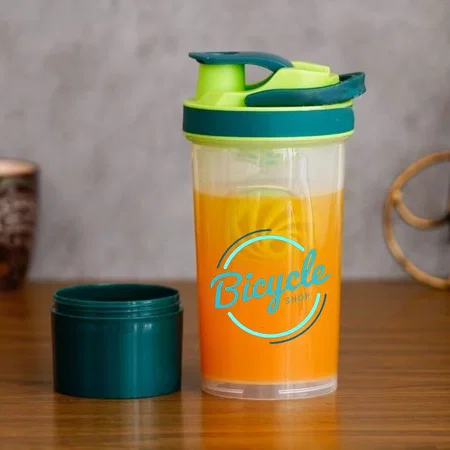 Green Customized Gym Shaker with Extra Compartment - 700 ML