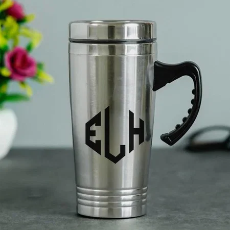 Silver Customized Stainless Steel Double Wall Tea/Coffee Cup - 480 ML