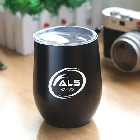Black Customized Stainless Steel Double Wall Coffee/Tea Mug - 350 ML