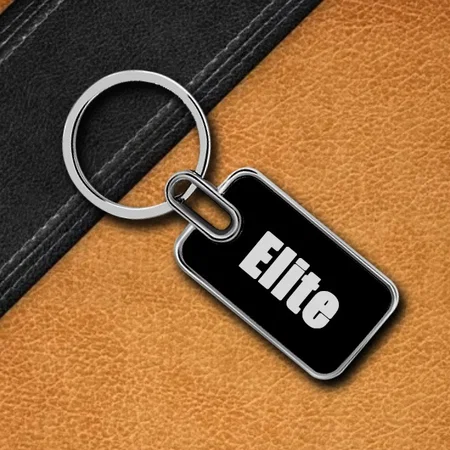 Black Customized Metal Keychain