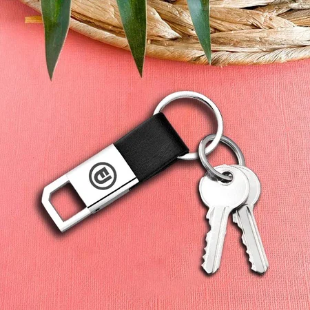 Black Customized Metal Keychain