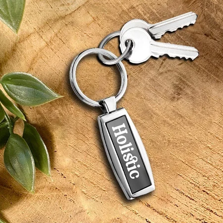 Black Customized Metal Keychain