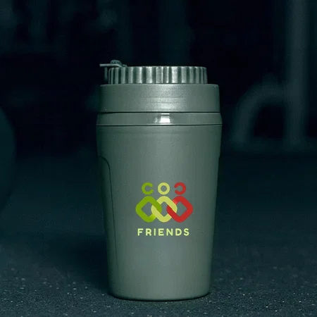 Military Green Customized Double Wall Steel Mug With Flip Top Lid | Double Wall Pu Insulated Mug | Bpa Free | 400 Ml Approx.