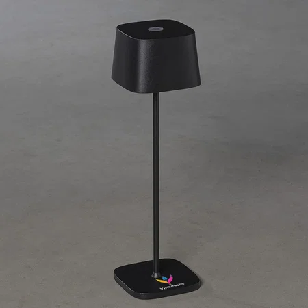 Black Customized Rechargeable Metal Table Lamp | 1800 mAh Rechargeable Battery